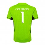 Günstige Fußballtrikots Real Madrid Thibaut Courtois 1 Torwart Kinder Heimtrikot 2023-24 Kurzarm